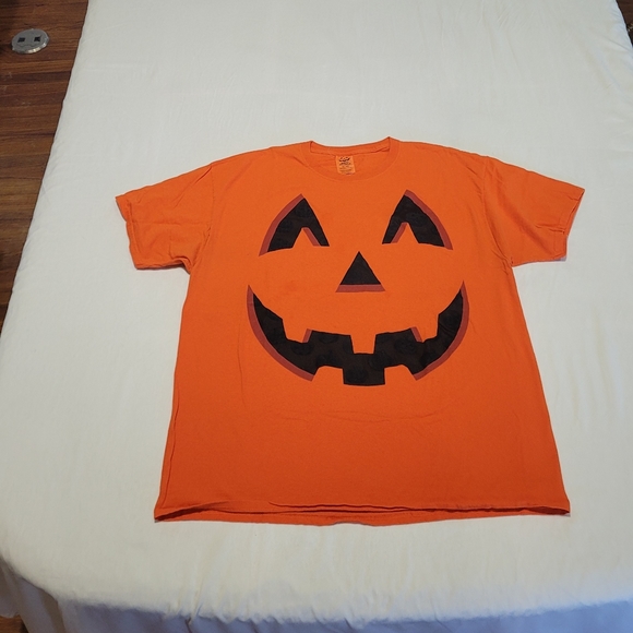 Pumkin Graphic Print Tee Shirt Size XL Jack-o-lantern Short Sleeve Crewneck Fun - Picture 14 of 14